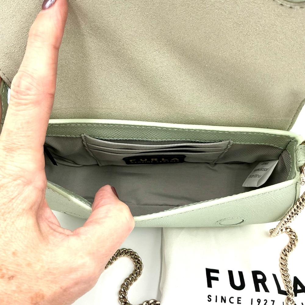 Furla Mint Green Artemis Small Shoulder Bag #812 - Picture 4 of 4